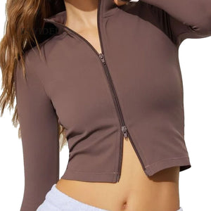 Zip Up Long Sleeve Active Outerwear