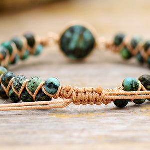 Handmade Beaded Copper Bracelet