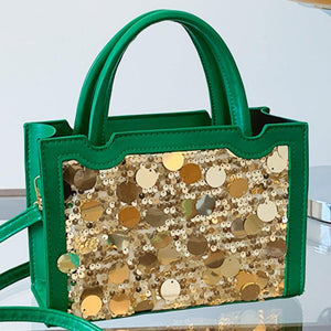 PU Leather Sequin Handbag