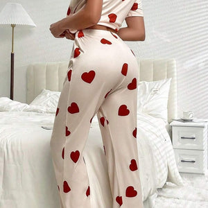 Pocketed Round Neck Top and Drawstring Pants Lounge Set