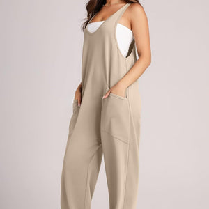 Lovelet Wide Strap Jumpsuit with Pockets