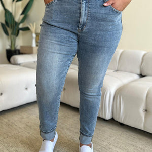 Judy Blue Full Size High Waist Cuff Hem Jeans