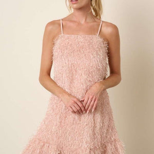 Mittoshop Feather Ruffle Hem Mini Cami Dress