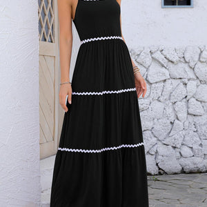 Tiered Square Neck Maxi Cami Dress