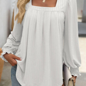 Mandy Square Neck Long Sleeve Top