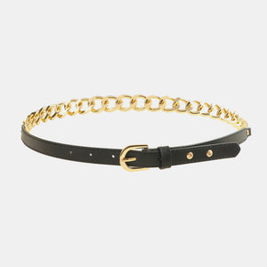 PU Leather Chain Belt