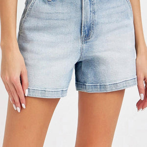 Risen Full Size High Rise Denim Shorts