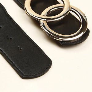 Zinc Alloy Buckle Elastic PU Belt