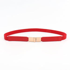 PU Elastic Skinny Belt