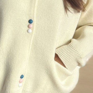 Button Down Long Sleeve Cardigan with Pockets