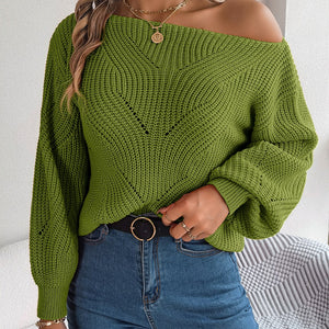 Openwork Long Sleeve Sweater