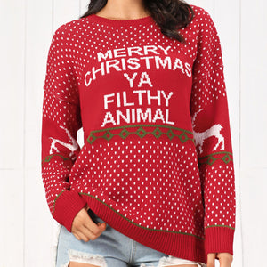 Christmas Element Round Neck Sweater