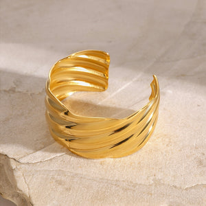 18K Gold-Plated Stainless Steel Open Ring