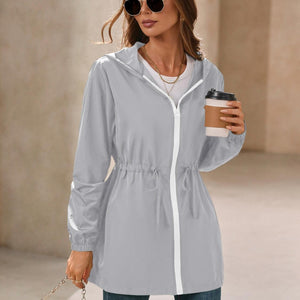 Ivy Lane Outdoor Waterproof Long Sleeve Hooded Windbreaker