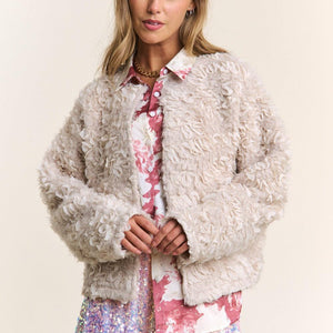 J.NNA Mixed Fabric Chic Jacket