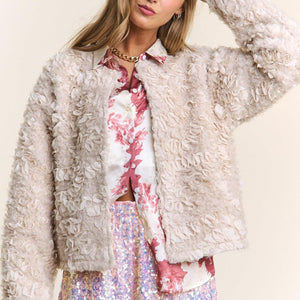 J.NNA Mixed Fabric Chic Jacket