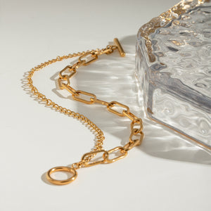 18K Gold-Plated Stainless Steel Chain Bracelet