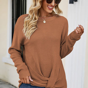 Twisted Round Neck Sweater