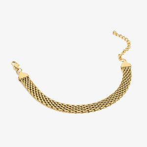 18K Gold-Plated Wide Chain Bracelet