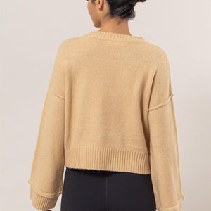 HYFVE Round Neck Dropped Shoulder Ribbed Sweater