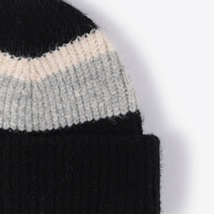 Tricolor Cuffed Knit Beanie