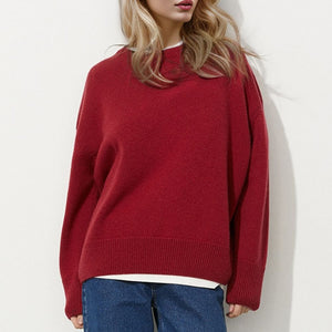 Basic Bae Round Neck Dropped Shoulder Long Sleeve Sweater