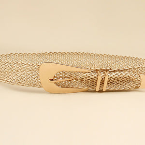 Irregular Buckle Braid Belt