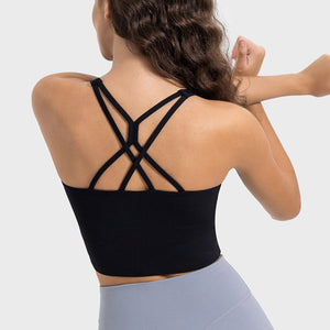 Millennia Crisscross Round Neck Active Tank