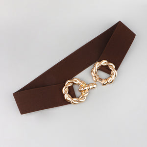 Zinc Alloy Buckle Elastic Belt