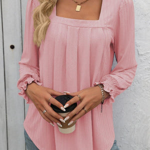 Mandy Square Neck Long Sleeve Top