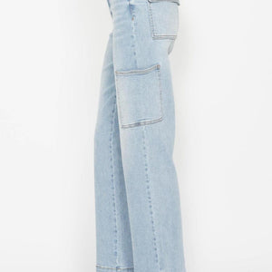 Judy Blue Full Size High Waist Straight Cargo Jeans