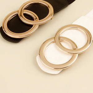 Zinc Alloy Buckle Elastic PU Belt