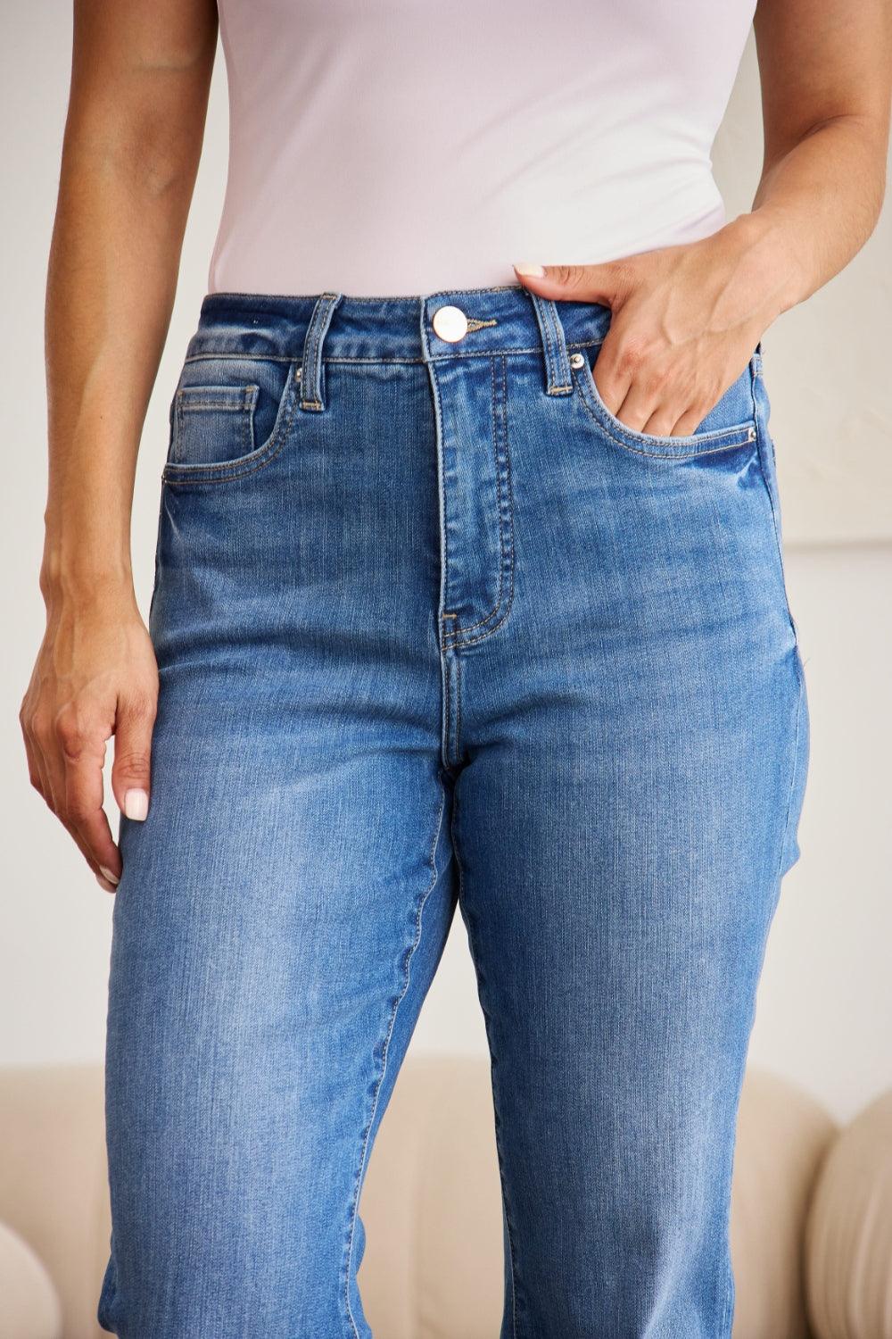 Pantalones vaqueros de cintura alta con control de abdomen y talla grande RFM Mini Mia