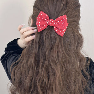 2-Piece Polka Dot Bow Hair Clip