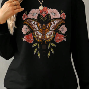 Graphic Round Neck Long Sleeve Sweatshirt