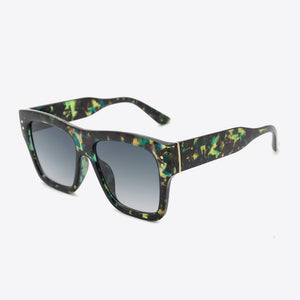 UV400 Patterned Polycarbonate Square Sunglasses