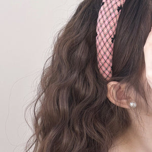 Plaid Bow Wide Headband