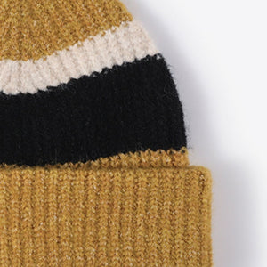 Tricolor Cuffed Knit Beanie