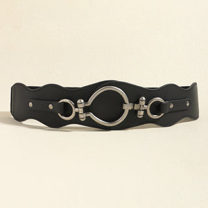 PU Leather Zinc Alloy Buckle Belt