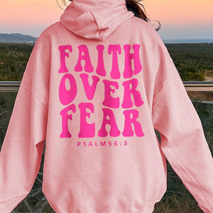 FAITH OVER FEAR Dropped Shoulder Hoodie