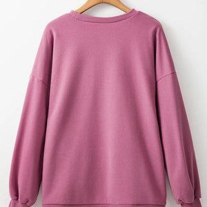 Round Neck Long Sleeve Sweatshirt