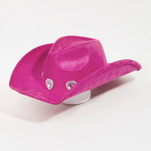 Fame Rhinestone Pave Heart Cowboy Hat