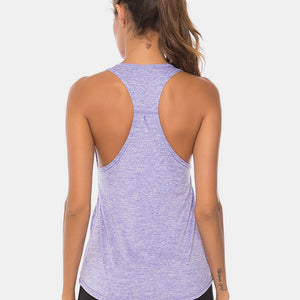 Full Size Scoop Neck Wide Strap Active Tank