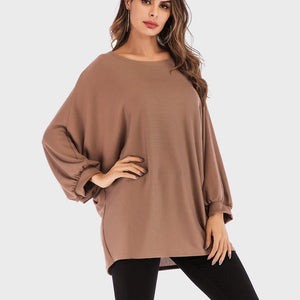 Perfee Round Neck Batwing Sleeve T-Shirt