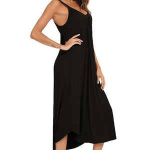 V-Neck Midi Lounge Dress