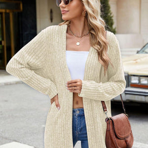 Open Front Long Sleeve Cardigan