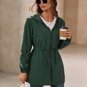 Ivy Lane Outdoor Waterproof Long Sleeve Hooded Windbreaker