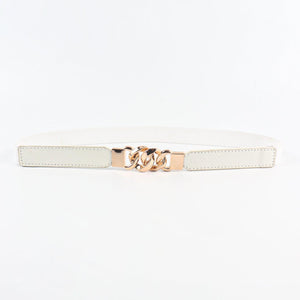 Zinc Alloy Buckle Elastic PU Belt