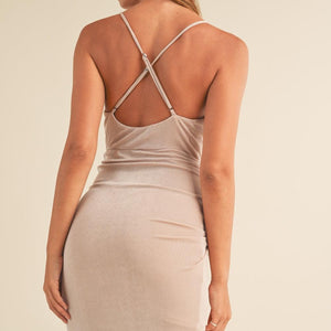 Mable Draped Detail Cami Midi Dress