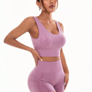 Scoop Neck Wide Strap Top and Shorts Active Set